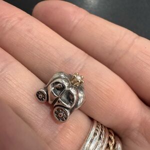 Silver and Gold Carriage Charm